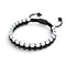 Pierre de Lune & Agate Noire | Bronze à canon | Bracelet Double Géom
